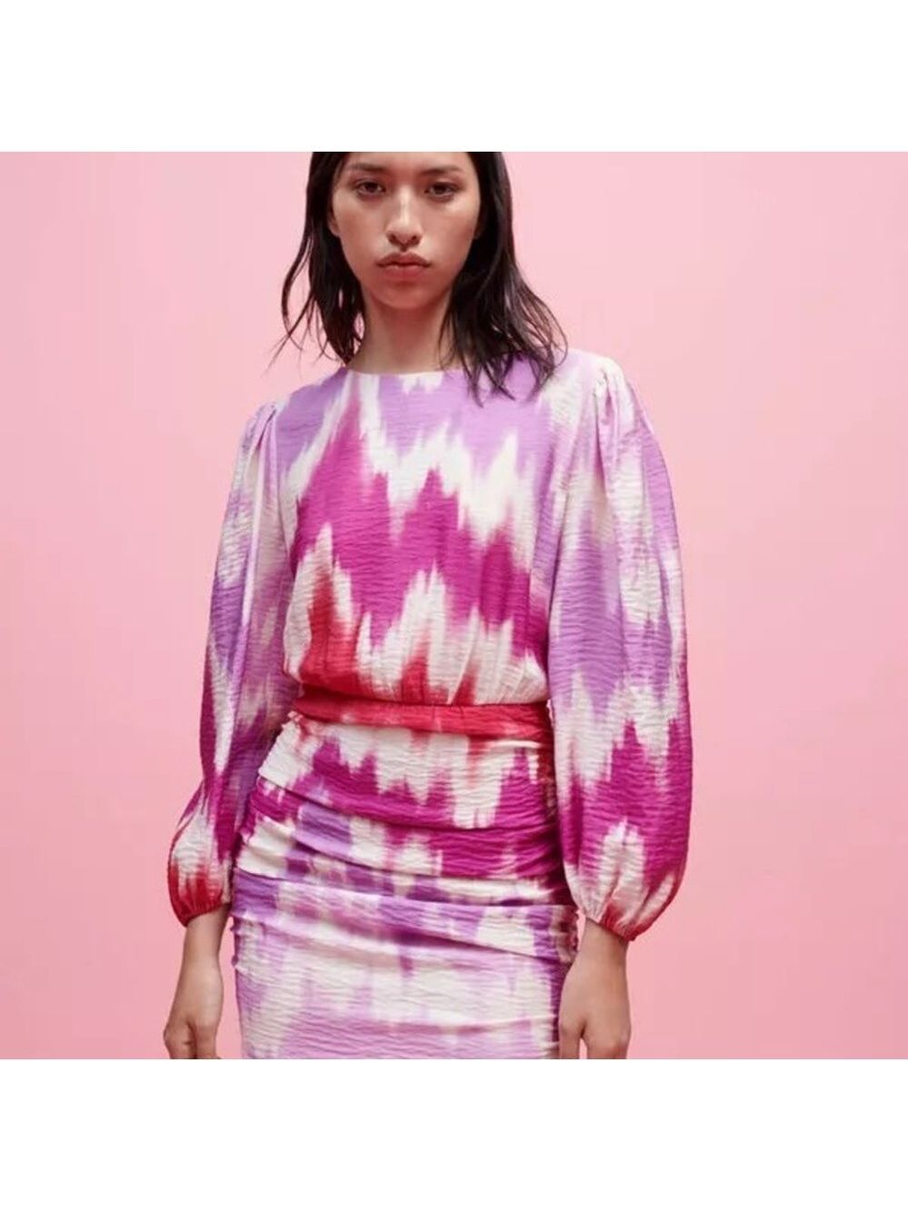 Vibrant Tie-Dye Fitted Dress